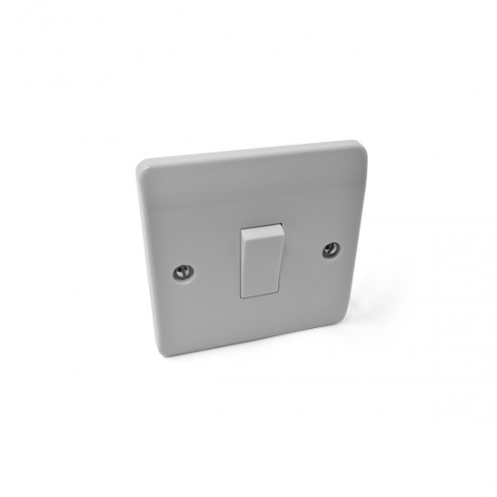 1 Gang 2 Way Light Switch White