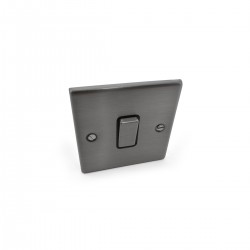 1 Gang 2 Way Light Switch Brushed Stainless Steel