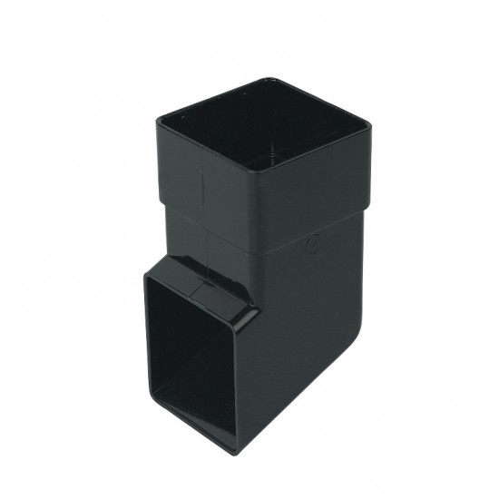 Square Line Gutter Downpipe Shoe Black