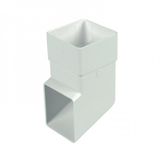 Square Line Gutter Downpipe Shoe White