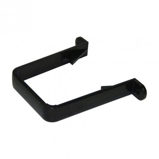 Square Line Gutter Downpipe Clip Black