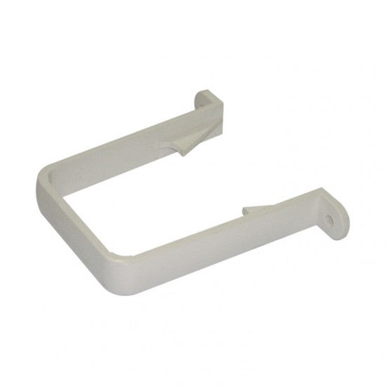 Square Line Gutter Downpipe Clip White