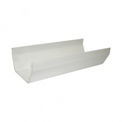 Square Line Gutter Channel White 2M