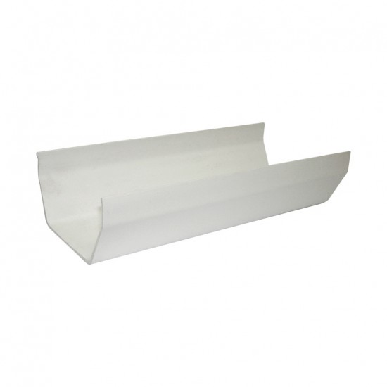 Square Line Gutter Channel White 2M