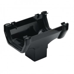 Square Line Gutter Outlet Hopper Black