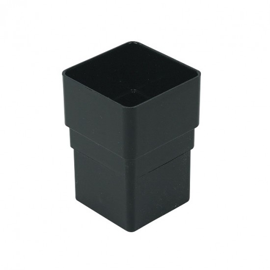 Square Line Gutter Downpipe Connector Black