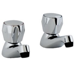 Chrome Classic Bath 3/4" Taps (Pair)