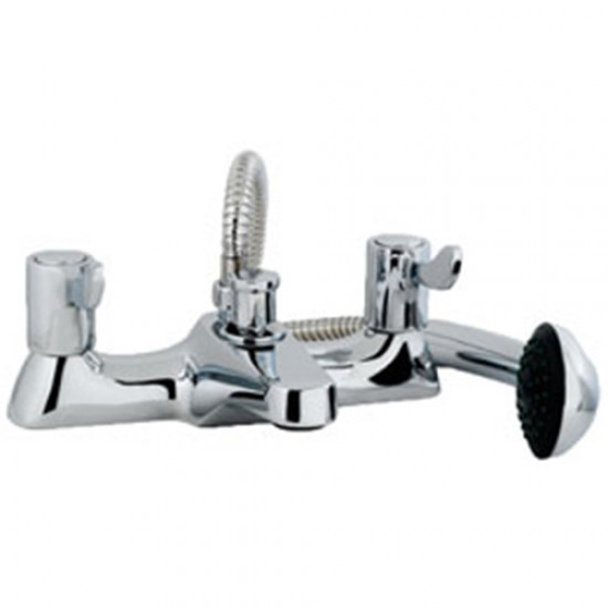 Chrome Lever Bath Shower Mixer Tap + Kit