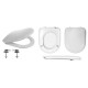 D-Shaped White Toilet Seat Soft Close