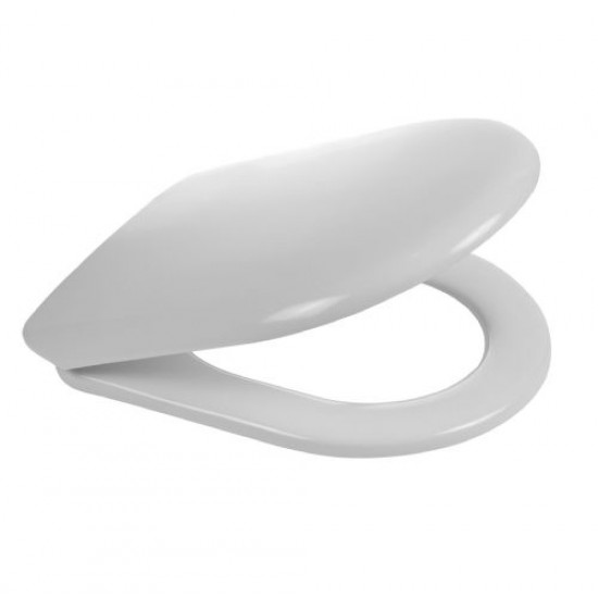 D-Shaped White Toilet Seat Soft Close