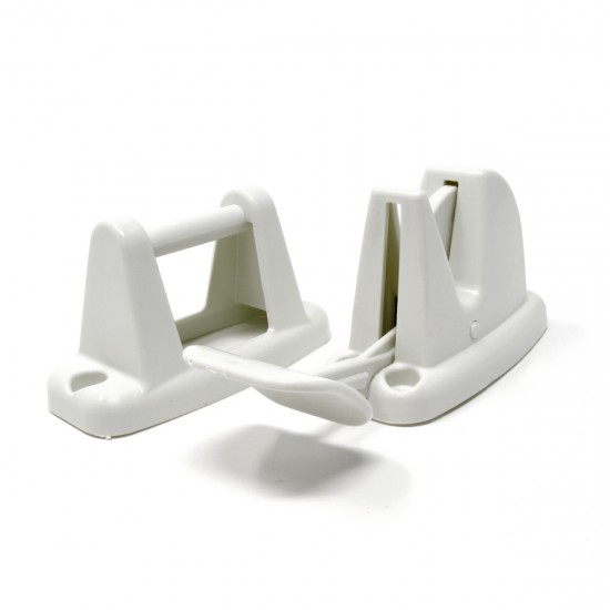 Lever Release Door Retainer Clip White